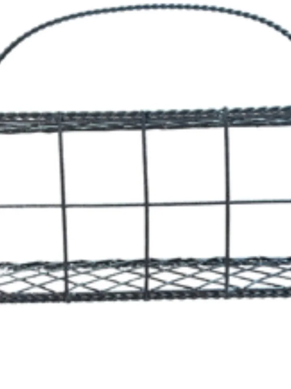 Vintage Metal Wire Flower Basket with Handle